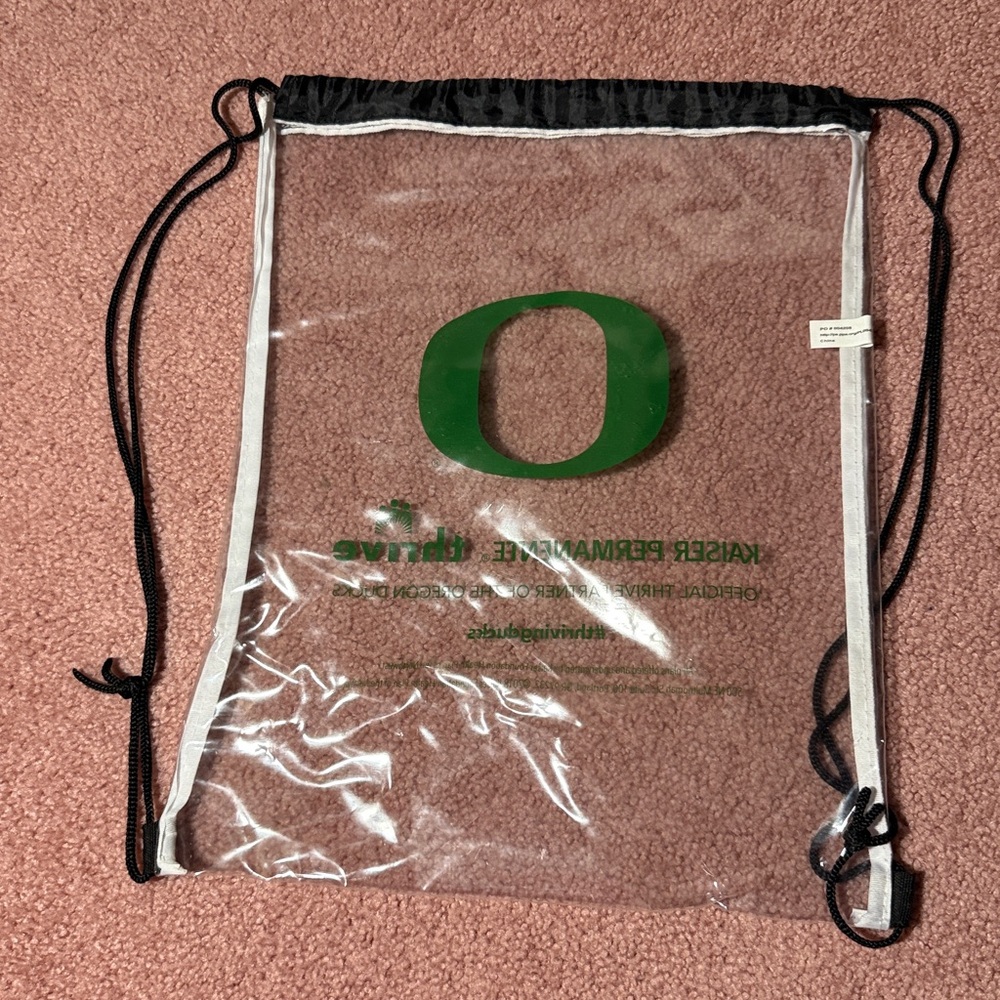 Clear Drawstring Backpack With University Of Oreg… - image 4